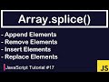 JavaScript Tutorial #17 | Array.splice() method