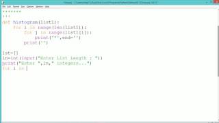 Python Program - Histogram (List)