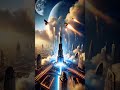 burj khalifa launches as a rocket in futuristic dubai sci fi cinematic burjkhalifa