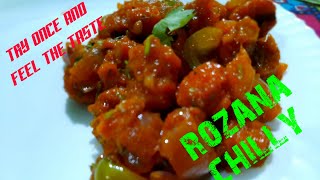 rozana chilly/tasty chilly recipe/rojana badi chilly recipe/soya chunks chilly recipe.