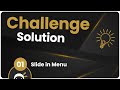 Coding Challenge SOLUTION #1 - Slide in Menu