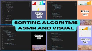 ASMR Coding - Visual Sorting Algoritms Java (Selection, Insertion, Merge, Bubble) - No Talking