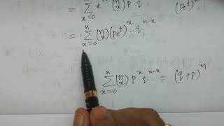 Moment Generating Function of Binomial distribution - BSc Statistics