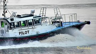 a pilot vessel IZURDIA DB8143 MMSI  211644150 Lotsenboot Emden and car carrier JASPER ARROW