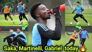 Arsenal Inside Training | pre-Man City training | Gabriel, Saka, Martinelli Train today✅