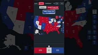 Presidential election 2016 Trump/Clinton. #election #politicalmap #hillaryclinton #donaldtrump #2016