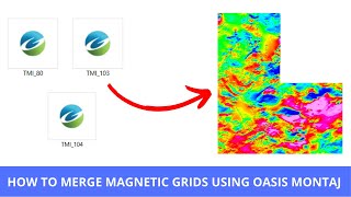 How to merge two or more magnetic data sheets to one using Oasis Montaj software