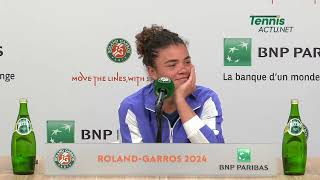 Tennis - Roland-Garros 2024 - Jasmine Paolini : "I think I'm fast because of Ghana (smiling)"