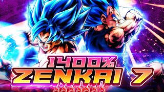 Z7, 1400%, 14* LF SSB GOKU AND VEGETA ZENKAI! CAPABLE BUT NOT AMAZING! | Dragon Ball Legends