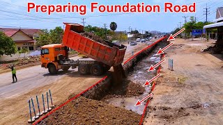 OMG! How they build foundation by adding rock soils for exclusive foundation road by dozer D4C