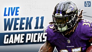 LIVE: NFL WEEK 11 GAME PICKS + FREE BETS  | PREDICTIONS, PROPS, AND PLAYS (BettingPros)