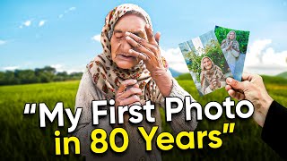 Elderly Woman’s Emotional Journey to Her First Picture 🥺