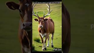 Amazing Cow 🐮🦌 A Cow With The Antlers \u0026 Agile Body Of a Deer #cow #paidzoo #deer #animal | Paid Zoo