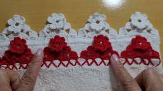 🌹Olha essa rendinha de mine flores #crochet  #163