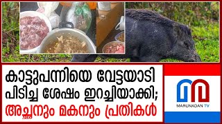 കാട്ടുപന്നിയെ വേട്ടയാടി പിടിച്ച അച്ഛനും മകനും പ്രതികൾ  I  Wild boar hunted Malappuram