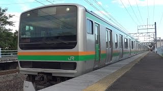 【4K】JR両毛線　普通列車E231系電車10両編成　井野駅発車