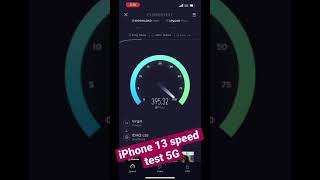 iPhone 13 5G network speed test