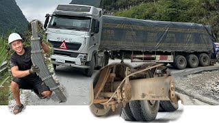 Rescue journey to replace springs for 80-ton cargo tractor on lonely tree pass, Yen Minh