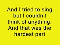 coldplay the hardest part lyrics