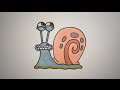 How To Draw Gary The Snail From Spongebob Step By Step