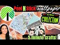 DOLLAR TREE WALLPAPER DIYS under 5 minutes! No skill required-