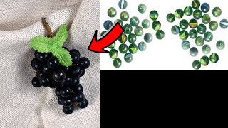 DIY.Best out of waste craft #grapes craft idea#