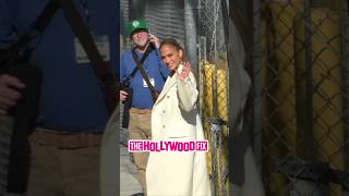 Jennifer Lopez Arrives Without Ben Affleck Amid Divorce Rumors At Jimmy Kimmel Live In Hollywood, CA
