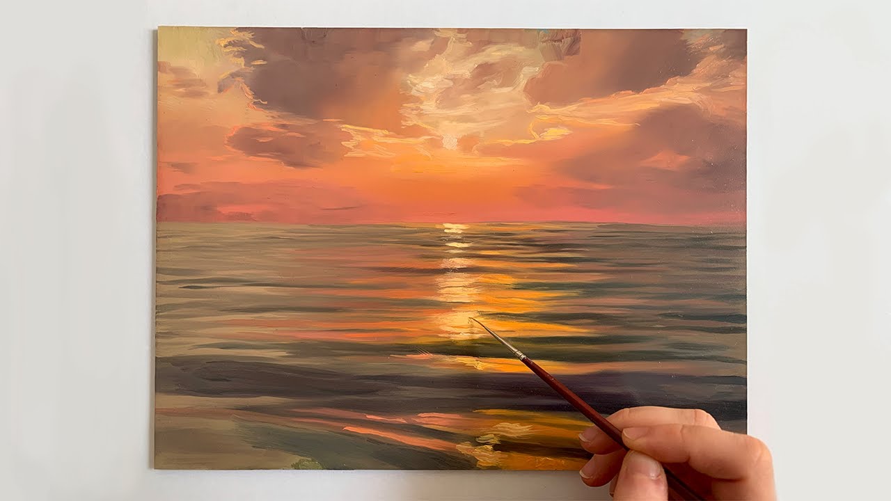 Ocean Sunset Painting Ideas For Beginners You Infoupdate Org