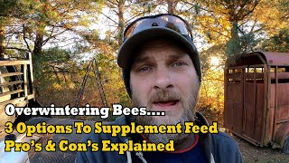Overwintering Bees... 3 Options To Supplement Feed * Pro's & Con's Explained