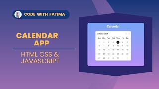 How to Build a Responsive Calendar App with HTML, CSS, & JavaScript | Step-by-Step Tutorial