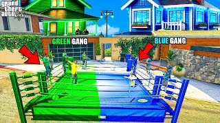 Upgrading Shinchan Blue Gang VS Franklin Green Gang Boxing Match Challenge In GTA 5! ( GTA 5 mods )