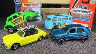 2017 J Matchbox Case Unboxing Volkswagon Collection Showcase of Matchbox Toy Cars