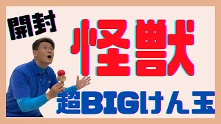 【商品開封】こんなけん玉見たことない、約1kg超重量級 怪獣という名のけん玉