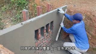 农村小伙徒手砌建水力电站，简直太牛了