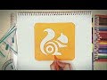 How to Draw the UC Browser Logo - Rabia Drawing Art