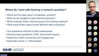 Developing a Good Research Hypothesis and Question (NIHR Leeds BRC Research Seminar Series 24/25)