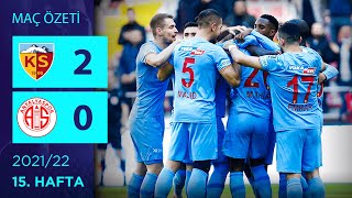 ÖZET: Yukatel Kayserispor 2-0 Fraport TAV Antalyaspor | 15. Hafta - 2021/22
