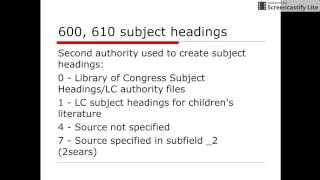 Sears Subject Headings and Subject Classification Part II