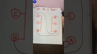 connect lines from A to A, B to B and C to C to solve it!#math #tutor #youtube #learning #shorts