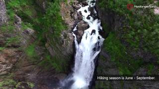 Hiking to Vøringsfossen waterfall in Norway