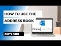 How to use the address book in Outlook