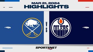 NHL Highlights | Sabres vs. Oilers - March 21, 2024