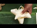 diy art flower with mogali flower mogali flower easy u0026 different flower making mogali puvvu