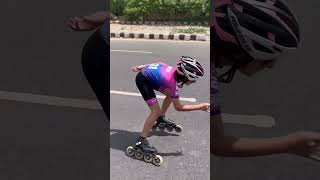 Speed skating practice #tejasvihooda #delhi #viral #shortsviral #shortsfeed