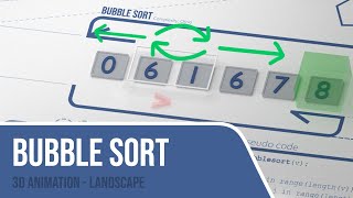 Bubble Sort Algorithm - 3D Animation