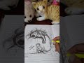 drawing sketching cats cute cute meow ar kitty viral treanding transitions scary