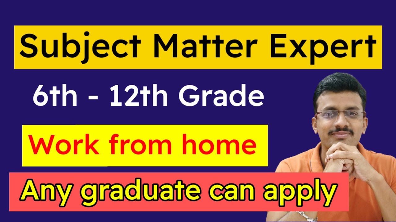 Subject Matter Expert|Work from home|ItsNetaji #workfromhome #itsnetaji #parttimejobs