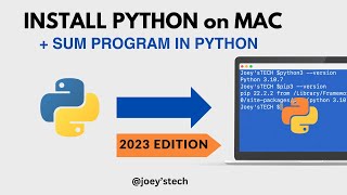 How to install Python on MacOS (3.11.5) [2023 edition] and run your first python program
