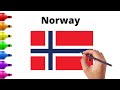 Norway flag drawing || how to draw the flag of Norway