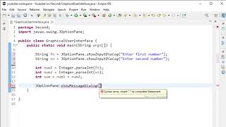 Java Programming - 50 - Graphical User Interface (GUI)